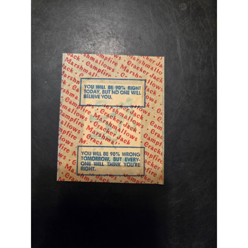 Vintage Unopened Cracker Jack Prize | Moose Fortune Teller | Gothcore Mystery